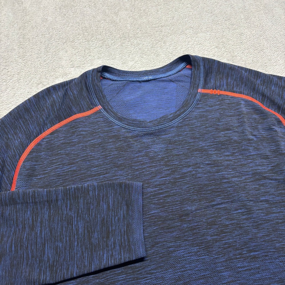 Lululemon Metal Vent Tech Long Sleeve Shirt Blue Space Dye Mens Size XL